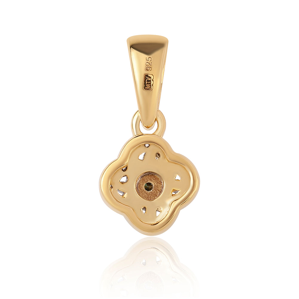 Arannyal Bevont Ezüst Szett Kék Gyémánttal és Fehér Topázzal ( Fülbevaló+Gyűrű+Medál )