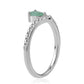 Ezüst Gyűrű Brazil Smaragddal és Fehér Topázzal