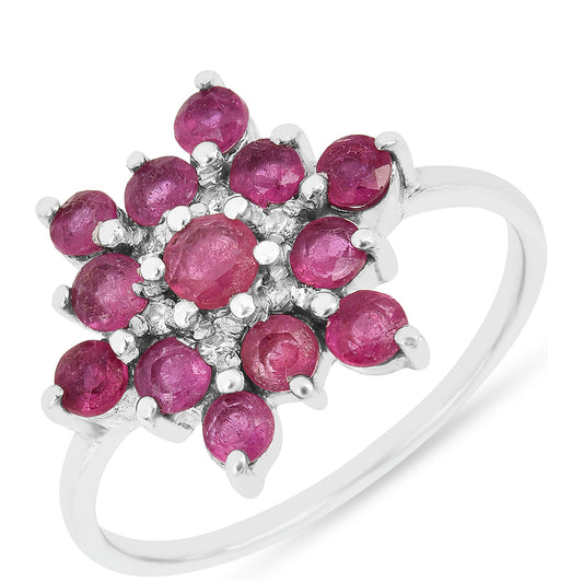 Ezüst Gyűrű Thai Rubinnal