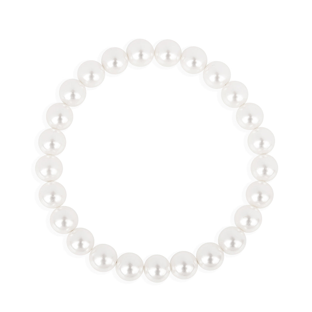 Arannyal Bevont Ezüst Szett Krém Édesvízi Kagylógyönggyel ( Fülbevaló+Karkötő ) 3 