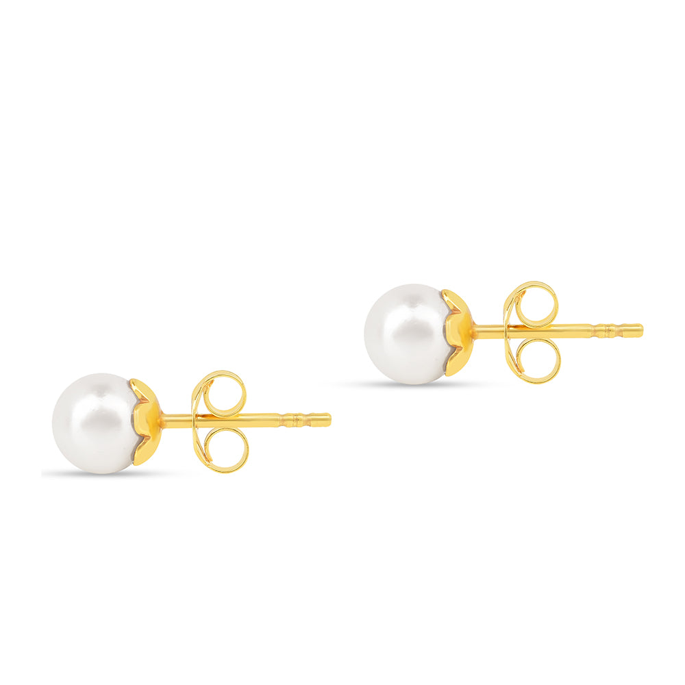 Arannyal Bevont Ezüst Szett Krém Édesvízi Kagylógyönggyel ( Fülbevaló+Karkötő ) 5 