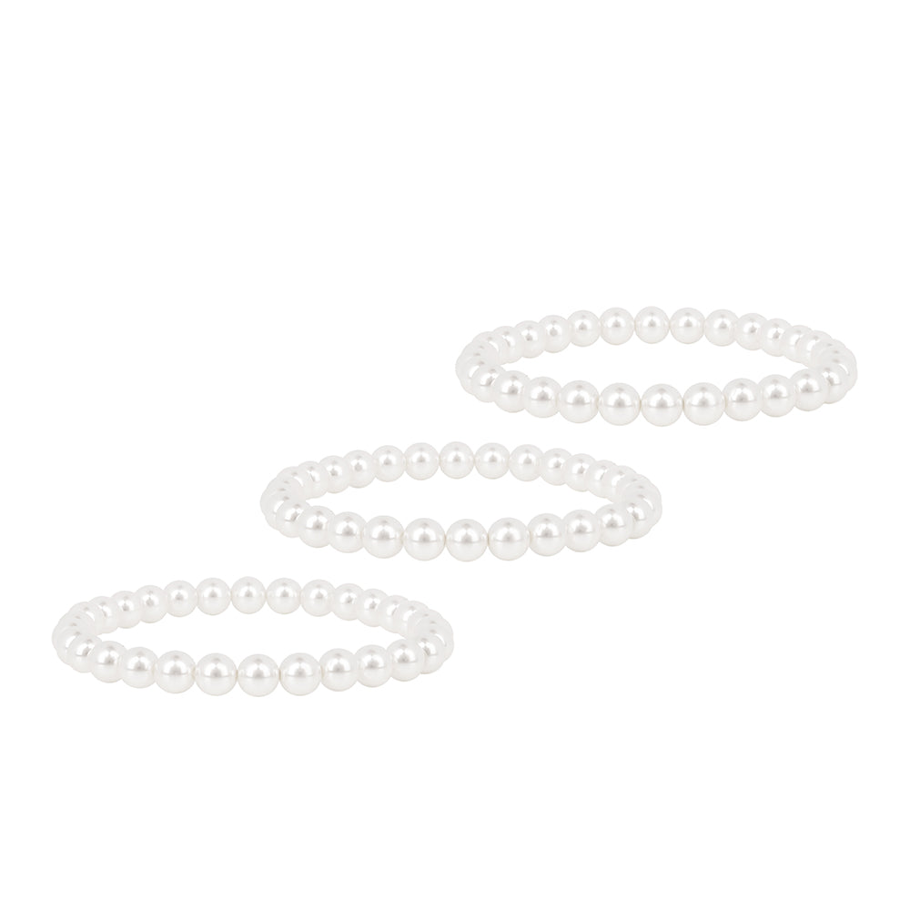 Gyöngy Szett Krém Édesvízi Kagylógyönggyel