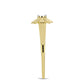 Arannyal Bevont Ezüst Gyűrű Fehér Gyémánttal