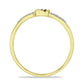 Arannyal Bevont Ezüst Gyűrű Vörös Gyémánttal és Fehér Cirkónnal