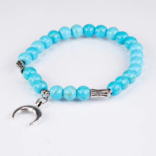 Arany tónusú Emporia Ötvözetű Szett Türkizzel ( Nyaklánc+Karkötő )