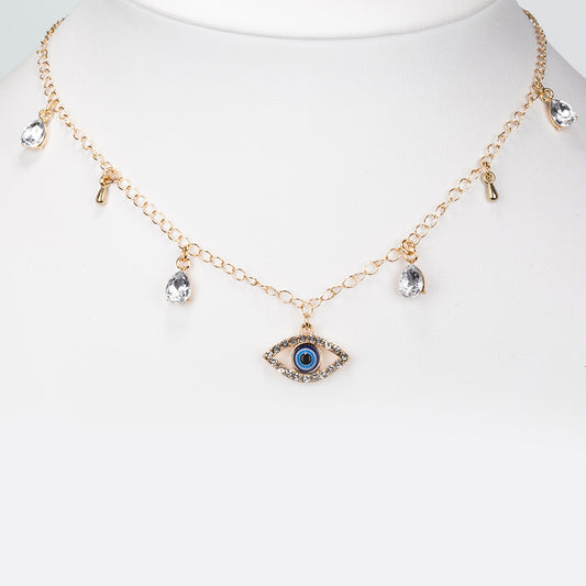 Arany tónusú Emporia Ötvözetű Nyaklánc Fehér Emporia® Kristállyal