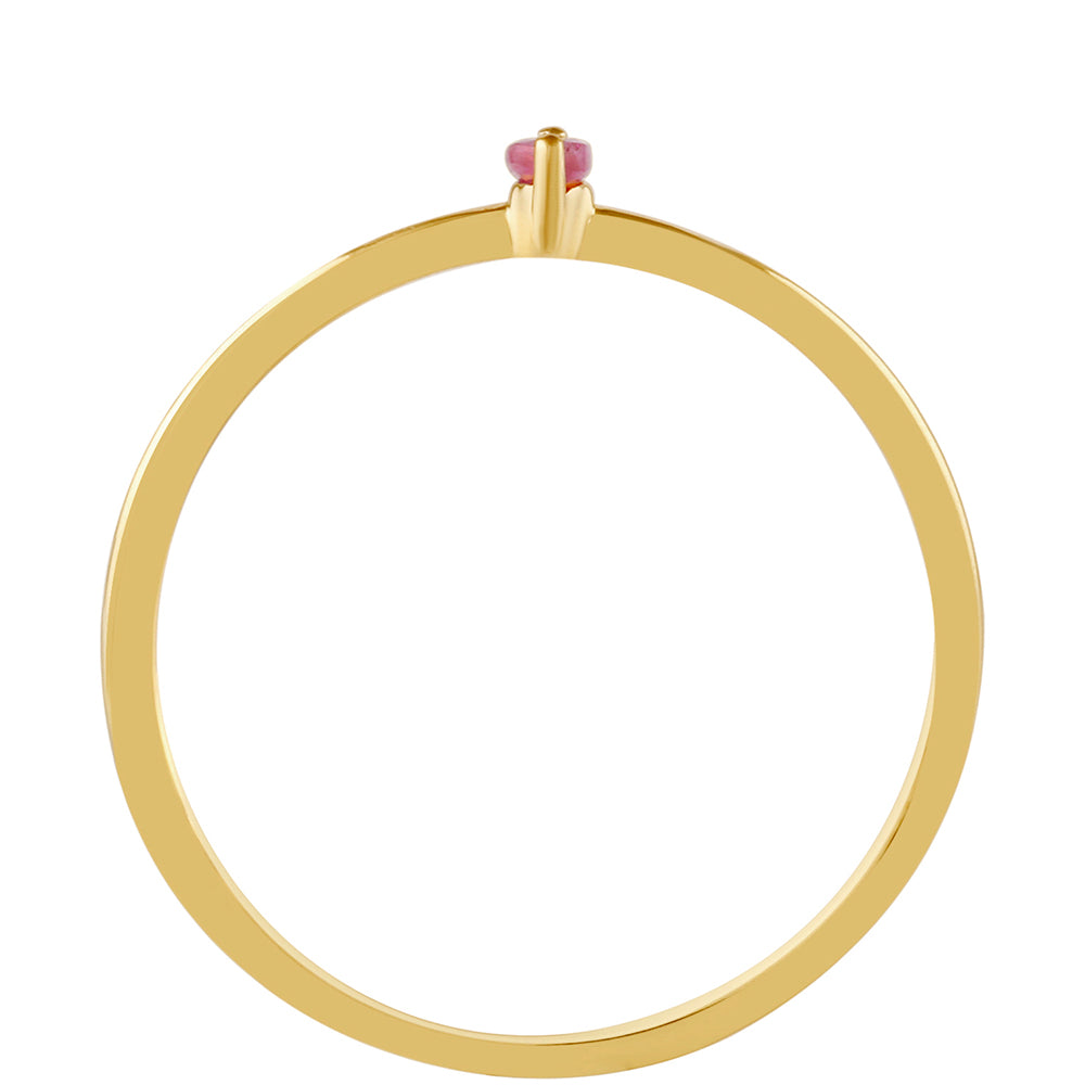 Arannyal Bevont Ezüst Gyűrű Thai Rubinnal