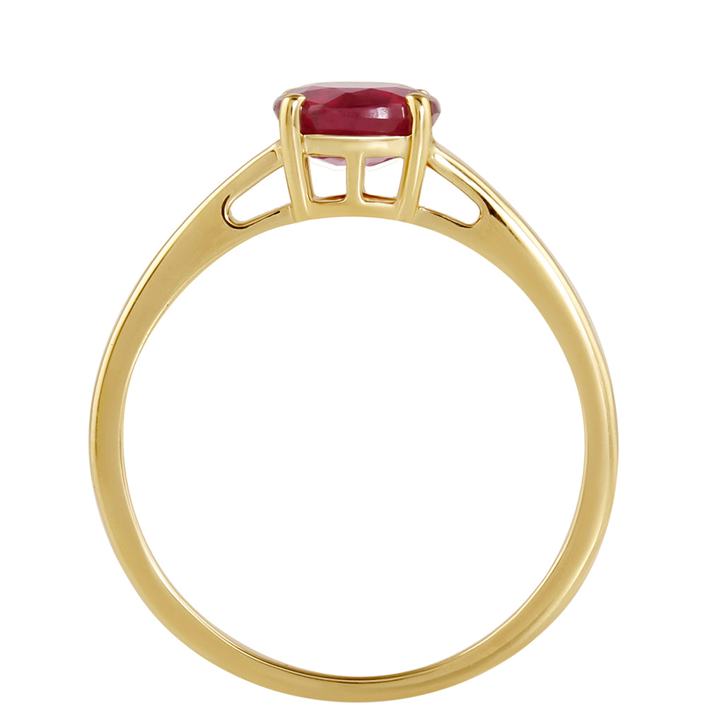 Arannyal Bevont Ezüst Gyűrű Thai Rubinnal