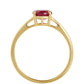 Arannyal Bevont Ezüst Gyűrű Thai Rubinnal