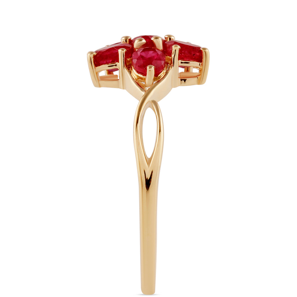 9 Karátos Arany Gyűrű Madagaszkári Rubinnal 4 