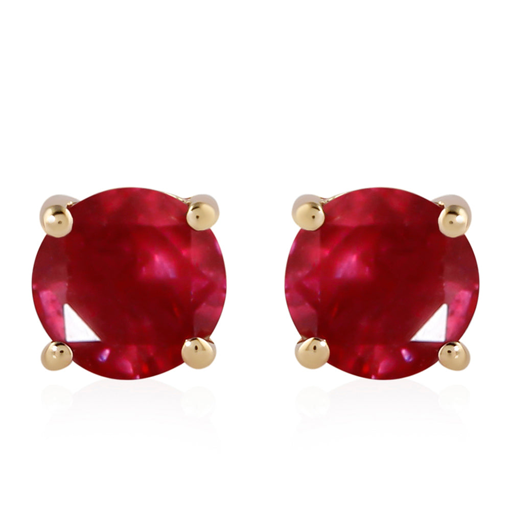 9 Karátos Arany Fülbevaló Madagaszkári Rubinnal 1 