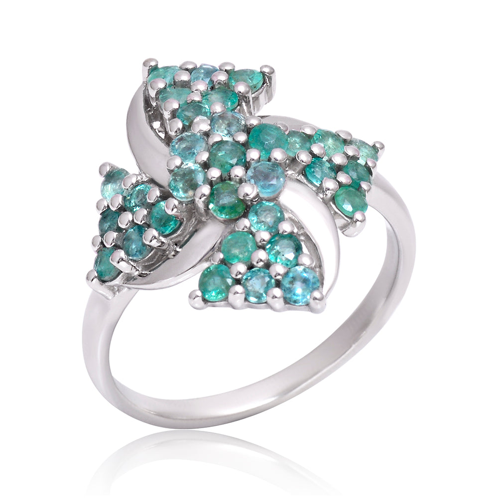 Ezüst Gyűrű Brazil Smaragddal