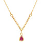 Arannyal Bevont Ezüst Nyaklánc Madagaszkári Rubinnal