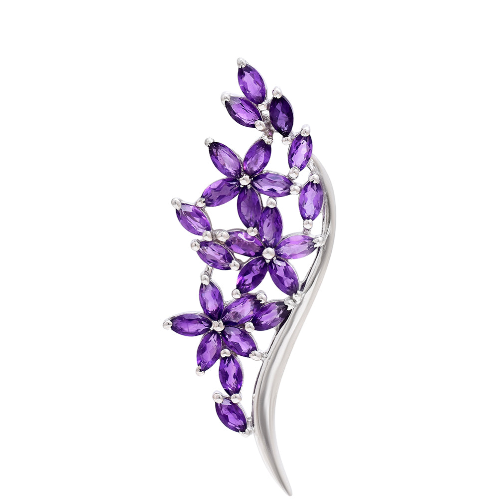 Ezüst Bross Marokkói Ametiszttel 2 