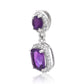 Ezüst Medál Marokkói Ametiszttel és Fehér Topázzal