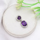 Ezüst Medál Marokkói Ametiszttel és Fehér Topázzal