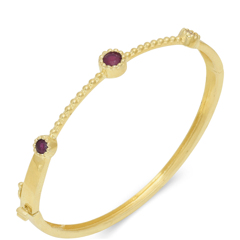 Arannyal Bevont Ezüst Karperec Madagaszkári Rubinnal