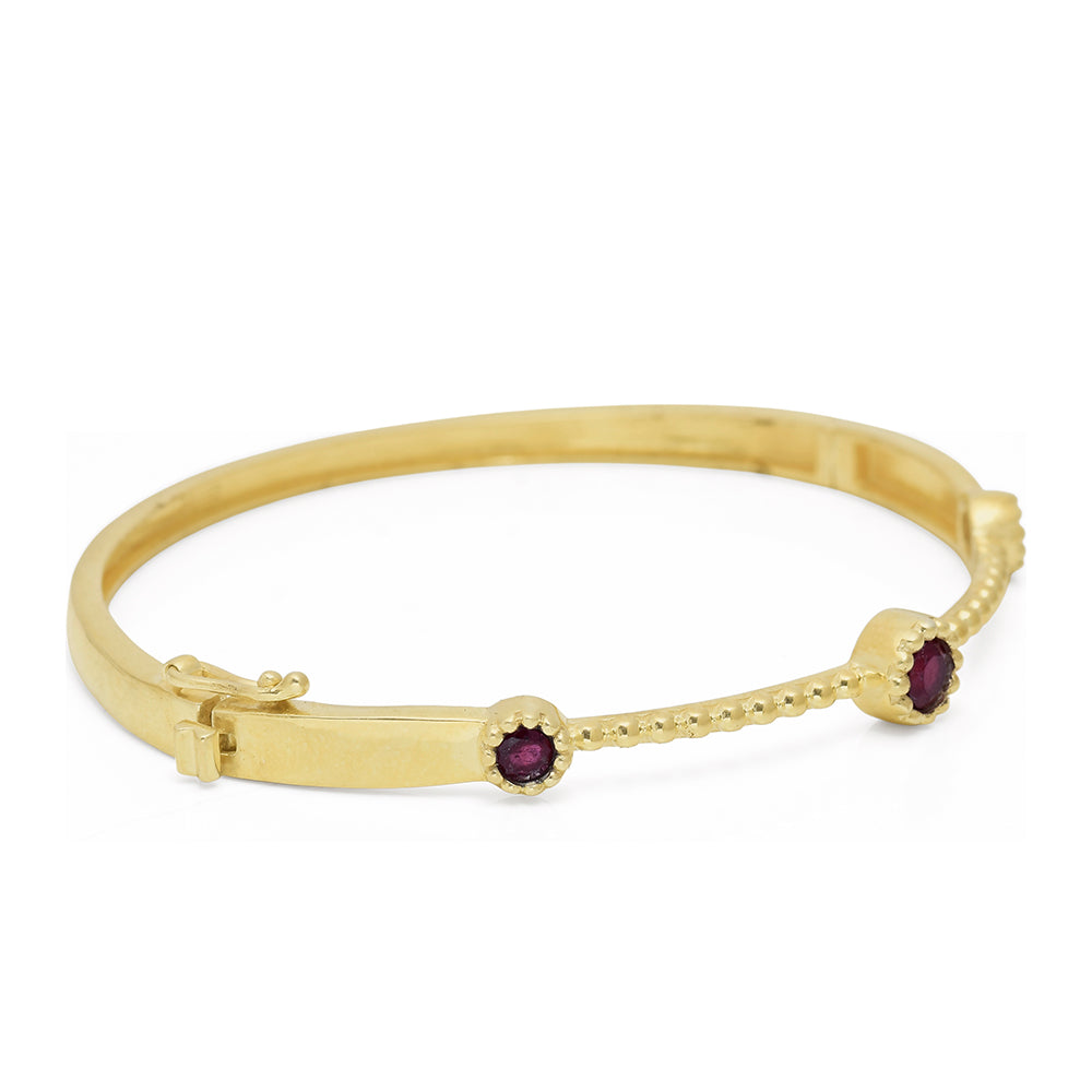 Arannyal Bevont Ezüst Karperec Madagaszkári Rubinnal 4 