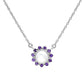 Ezüst Nyaklánc Marokkói Ametiszttel és Fehér Édesvízi Kagylógyönggyel