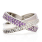 Ezüst Gyűrű Marokkói Ametiszttel és Fehér Topázzal