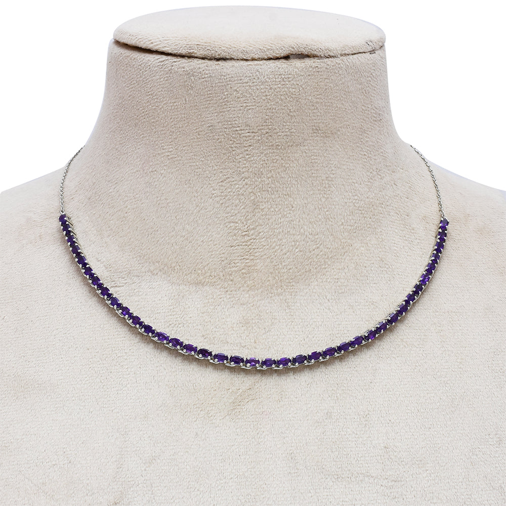 Ezüst Nyaklánc Marokkói Ametiszttel 2 