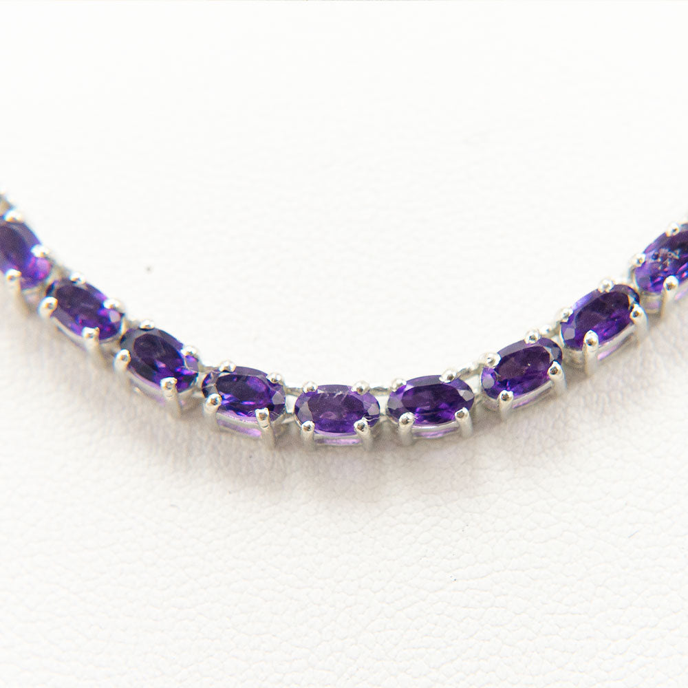 Ezüst Nyaklánc Marokkói Ametiszttel 4 