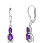 Ezüst Fülbevaló Marokkói Ametiszttel