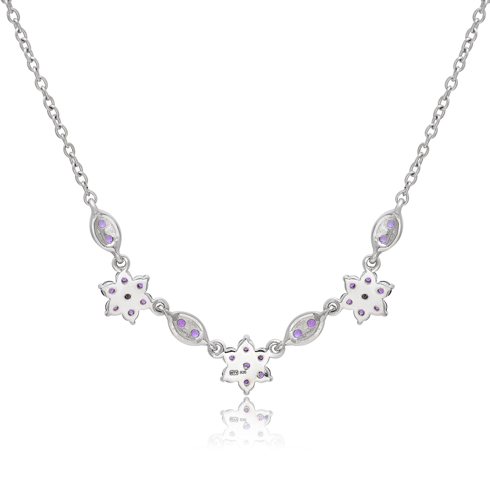 Ezüst Nyaklánc Marokkói Ametiszttel