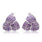 Ezüst Fülbevaló Marokkói Ametiszttel