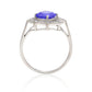 Ezüst Gyűrű "AAA" Osztályú Tanzanittal és Fehér Topázzal