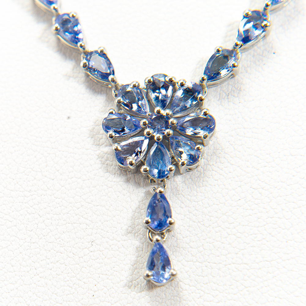 Ezüst Nyaklánc "AAA" Osztályú Tanzanittal 3 