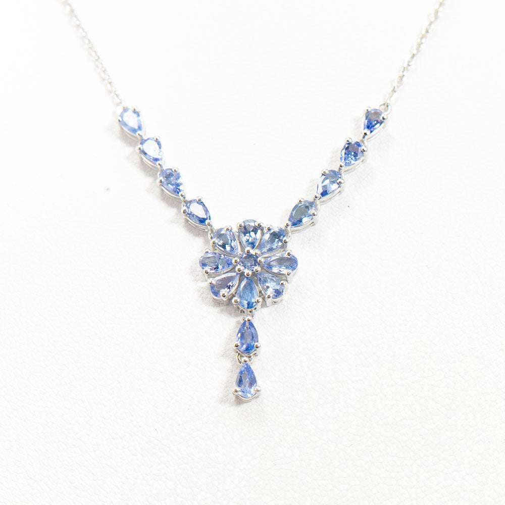 Ezüst Nyaklánc "AAA" Osztályú Tanzanittal