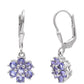 Ezüst Fülbevaló "AAA" Osztályú Tanzanittal