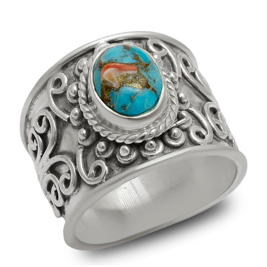 Ezüst Gyűrű Osztriga Türkizzel