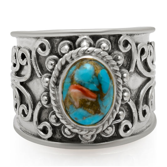 Ezüst Gyűrű Osztriga Türkizzel