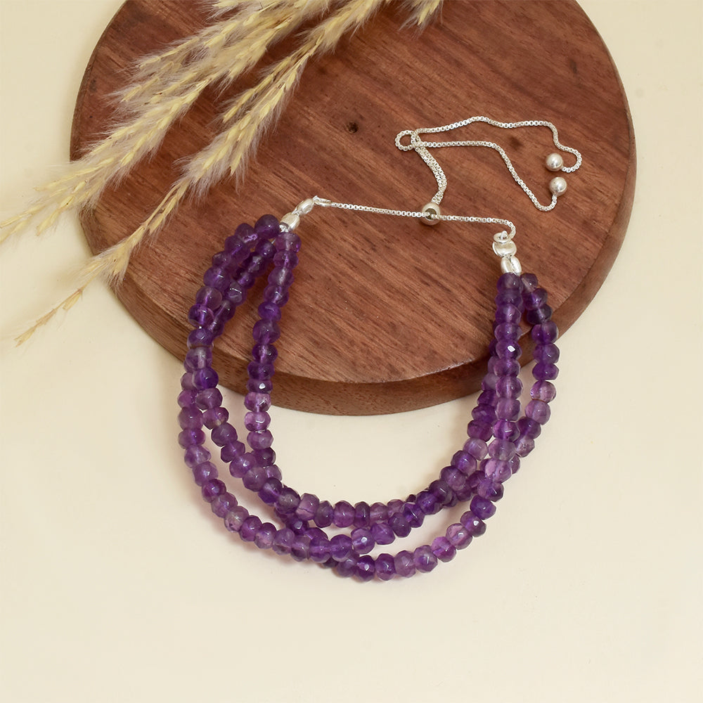 Ezüst Nyaklánc Brazil Ametiszttel 2 