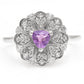 Ezüst Gyűrű Brazil Ametiszttel és Fehér Topázzal