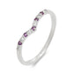 Ezüst Gyűrű Brazil Ametiszttel és Fehér Topázzal