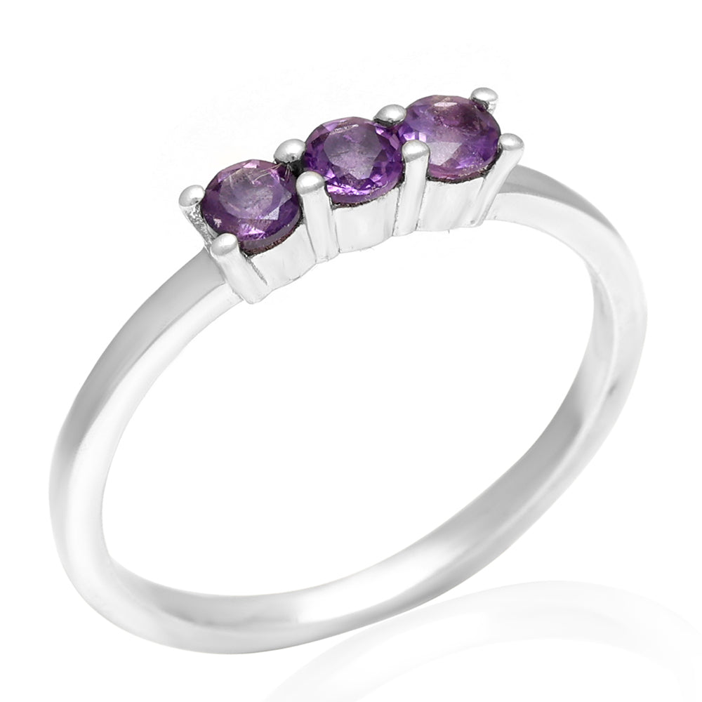 Ezüst Gyűrű Brazil Ametiszttel 8 