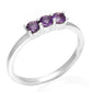 Ezüst Gyűrű Brazil Ametiszttel