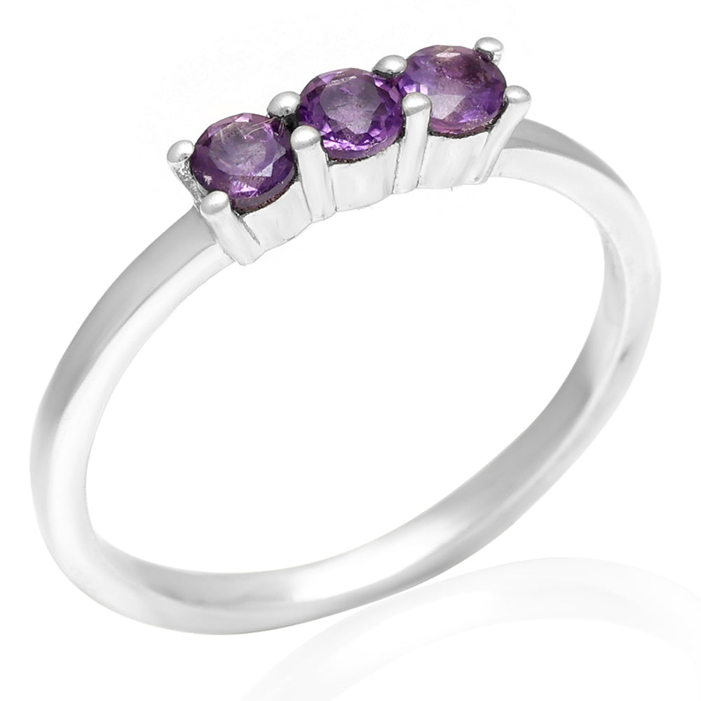 Ezüst Gyűrű Brazil Ametiszttel