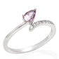 Ezüst Gyűrű Brazil Ametiszttel és Fehér Topázzal