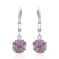 Ezüst Fülbevaló Brazil Ametiszttel