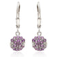 Ezüst Fülbevaló Brazil Ametiszttel