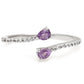 Ezüst Gyűrű Brazil Ametiszttel és Fehér Topázzal