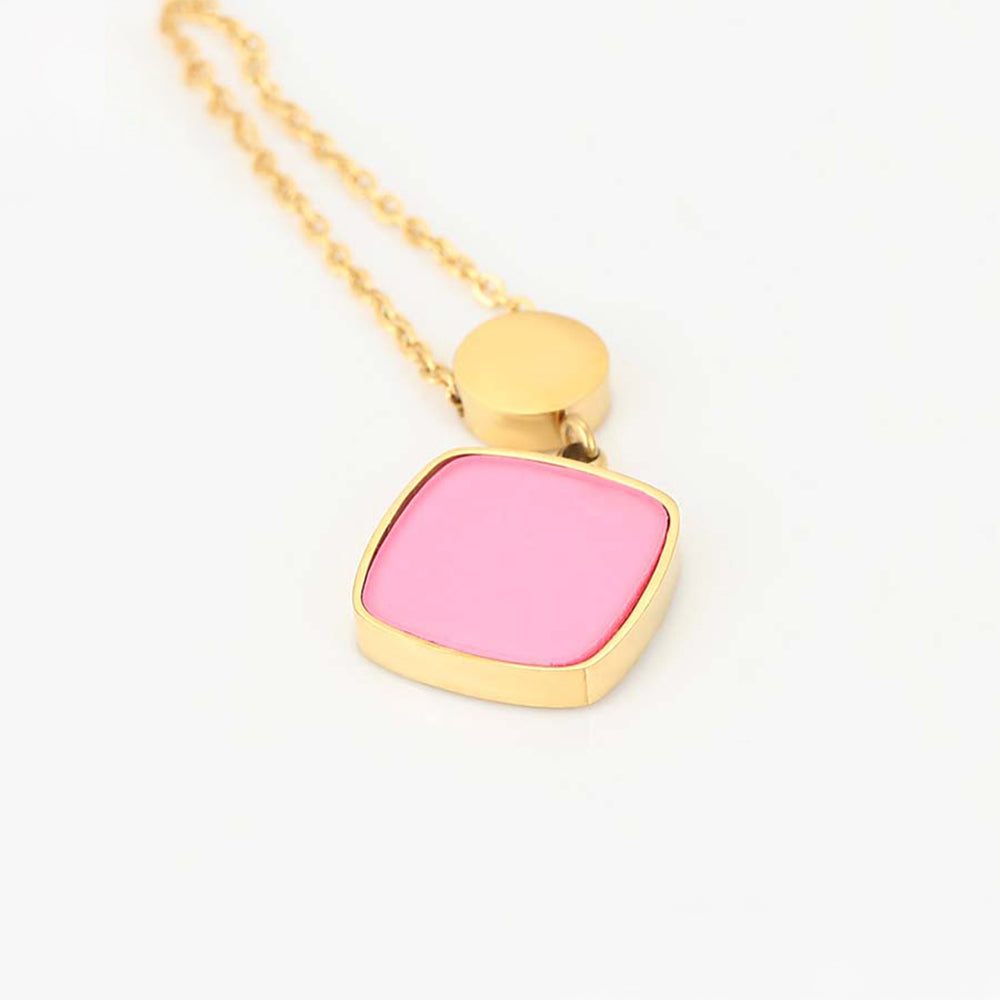 Arany tónusú Emporia Ötvözetű Nyaklánc Rózsaszínű Emporia® Kristállyal 3 