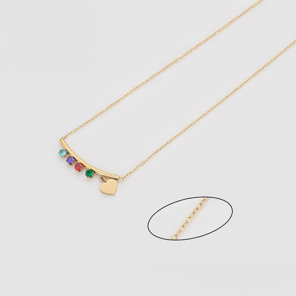 Arany tónusú Emporia Ötvözetű Nyaklánc Vörös Emporia® Kristállyal és Zöld Emporia® Kristállyal