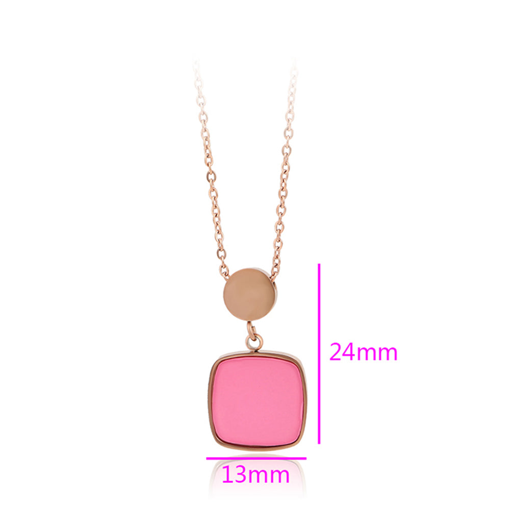 Arany tónusú Emporia Ötvözetű Nyaklánc Rózsaszínű Emporia® Kristállyal