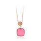 Arany tónusú Emporia Ötvözetű Nyaklánc Rózsaszínű Emporia® Kristállyal