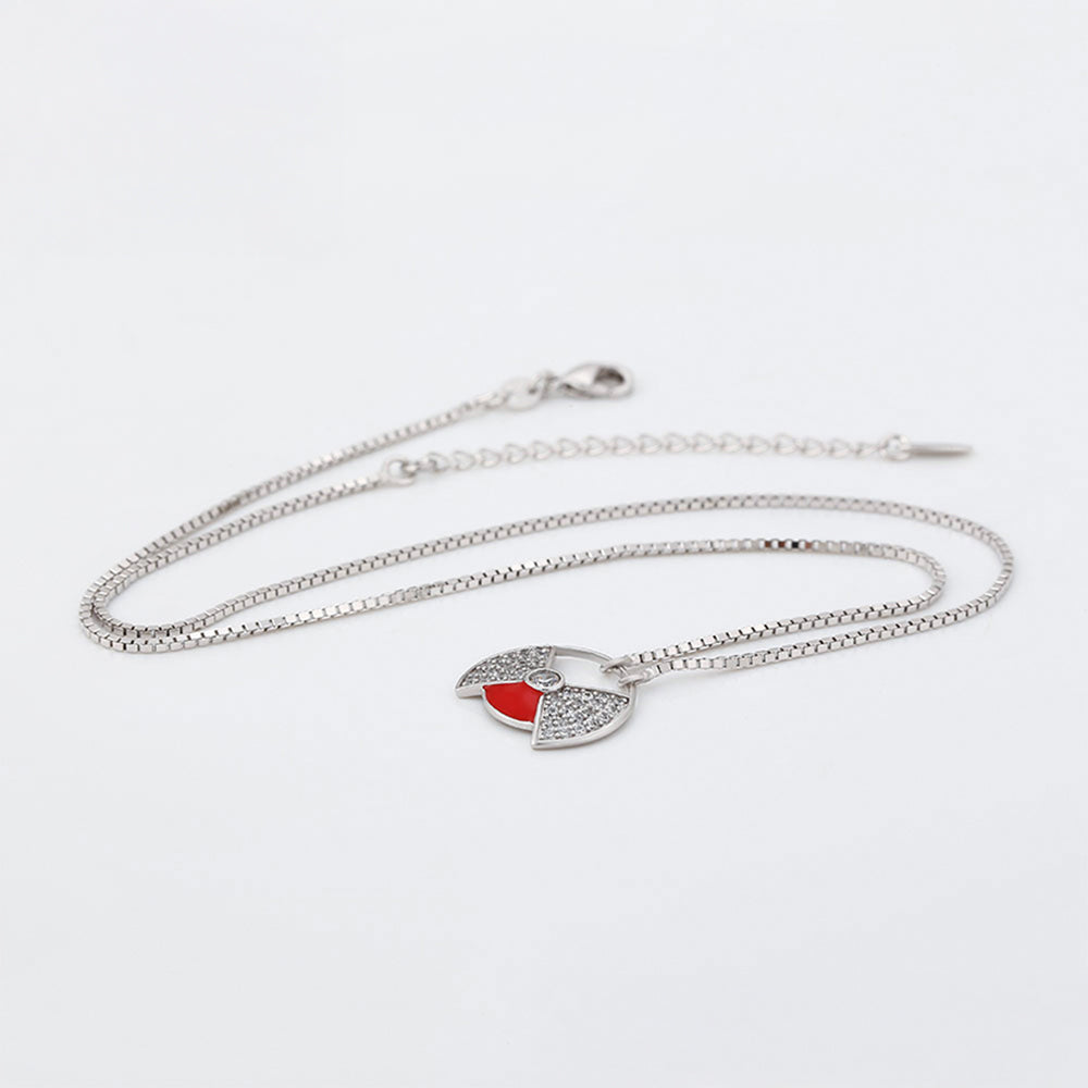 Arany tónusú Emporia Ötvözetű Nyaklánc Vörös Emporia® Kristállyal 3 